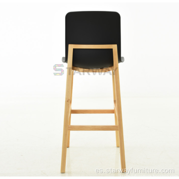 Moderia de la cocina High taburete de madera plástico PP Barstool